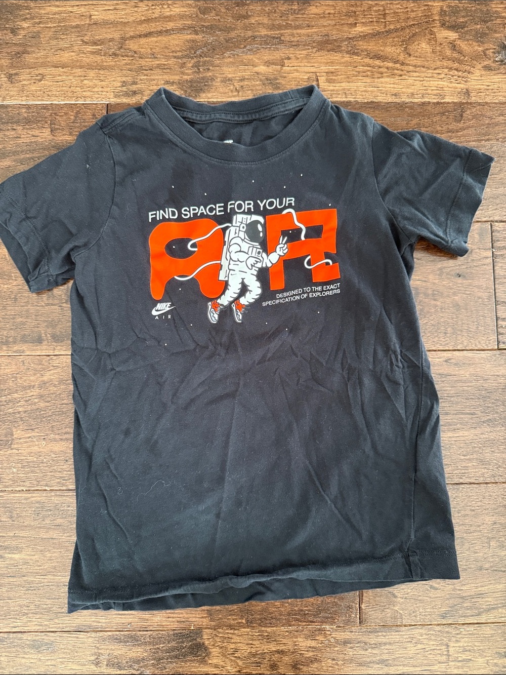 Nike Black Short Sleeve Tee with Red Space Graphic